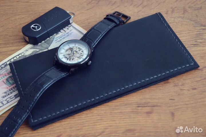 Портмоне лонгер мужской из натуральной кожи