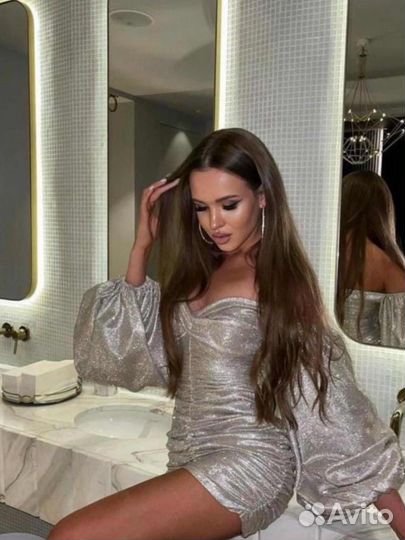 Шикарное блестящее платье 42,44,46