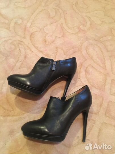 Ботильоны кожаные