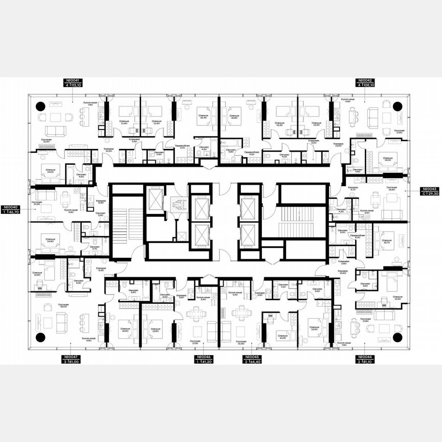 2-к. квартира, 80,2 м², 9/37 эт.
