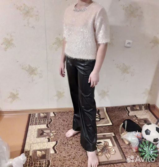 Кожзам брюки