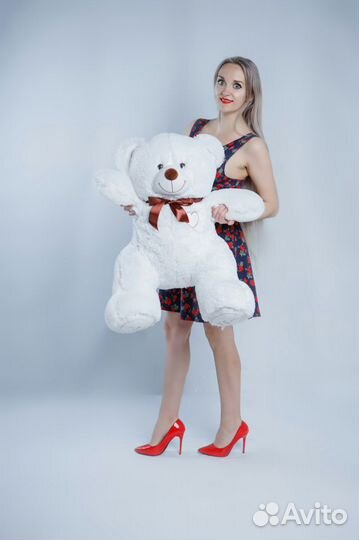 Мишка с нашивкой сердца, средний размер