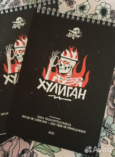 Блокнот тетрадь на кольцах Хулиган скетчбук