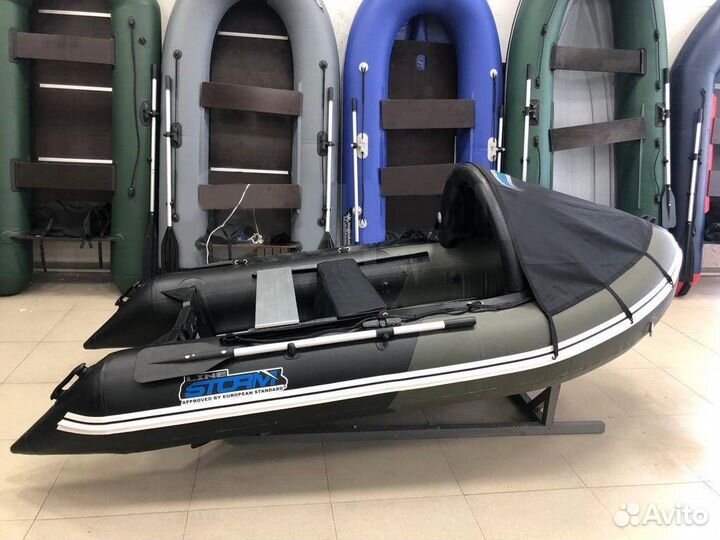 Лодка пвх Stormline Adventure Standard 340 серая