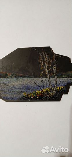 Картина на камне шунгит