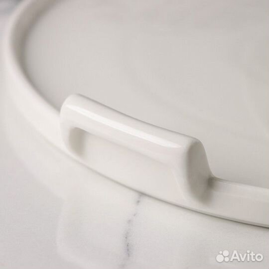 Блюдо керамическое с крышкой-клош для десертов Val