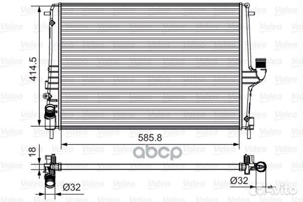 Радиатор двигателя 735635 Valeo
