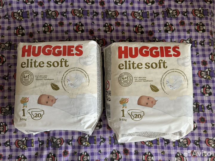 Подгузники huggies elite soft 1