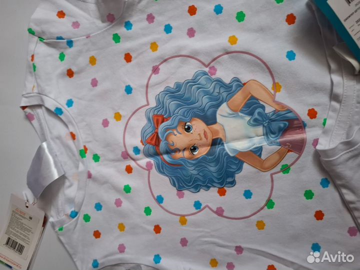 Вещи пакетом для девочки 104 см новые 2 шт