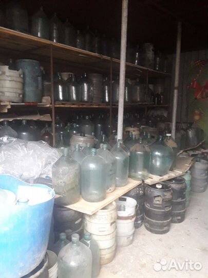 Бутыль стеклянный 20, 10, 5 литров