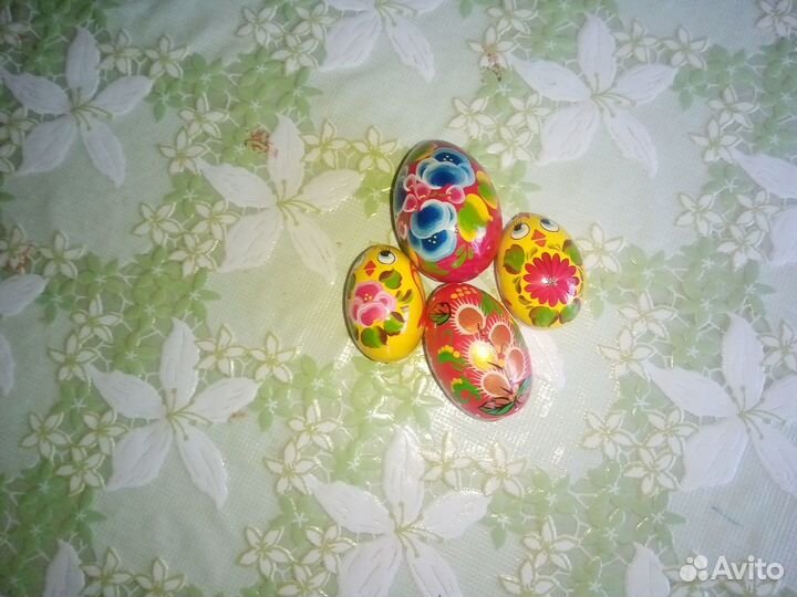 Ёлочки-колокольчики-яйца деревянные