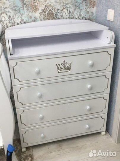 Пеленальный комод белый, пеленальный столик