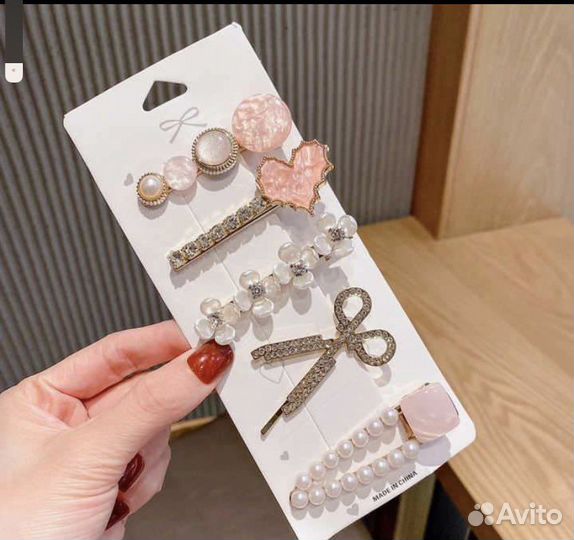 Набор заколок Сердце новый