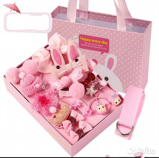 Набор резинок, заколок, подарок, 18 предметов