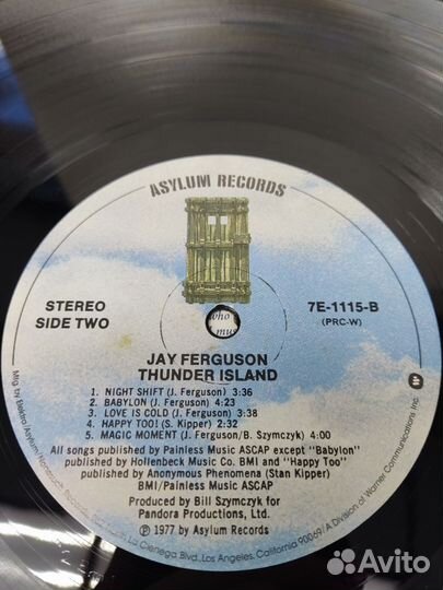 Rock: Jay Ferguson - Thunder Island LP 77 US NM