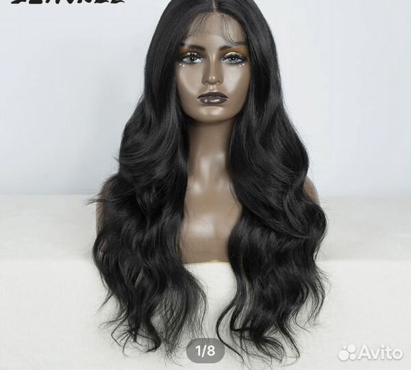 Парик черный длинный