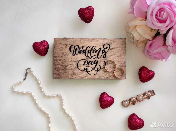 Деревянная шкатулка для колец