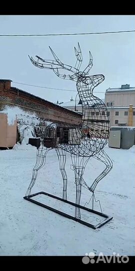 Светодиодный олень, каркасная фигура, новогодний о