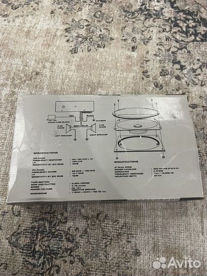 Японская магнитола с колонками новая ретро