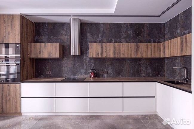 Угловой кухонный гарнитур современный