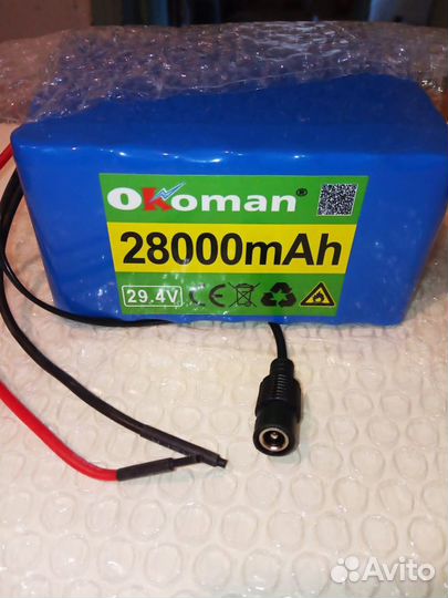 Батарея литий-ионн 24в-29,4в, 28Ач на эл.велосипед