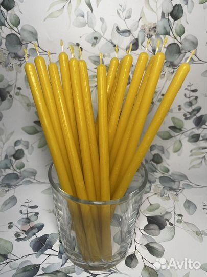 Свечи часовые из воска ручная работа