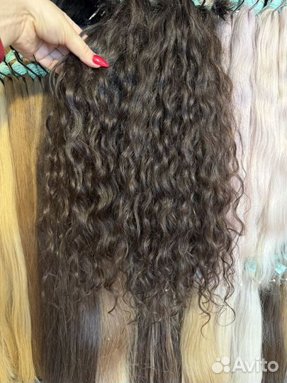 Волосы для наращивания 70 см кудри