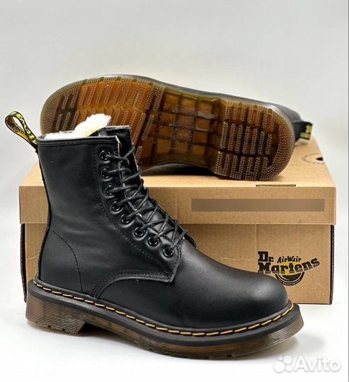 Ботинки dr martens с мехом