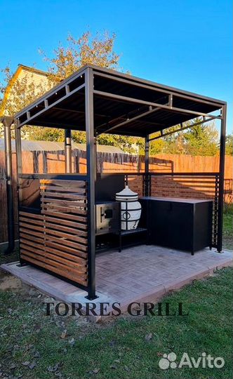 Мангальная зона в беседку