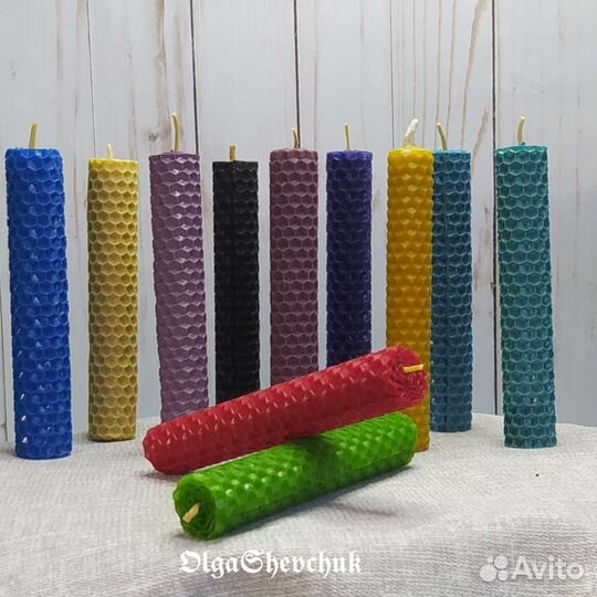 Свечи медовые восковые ручной работы