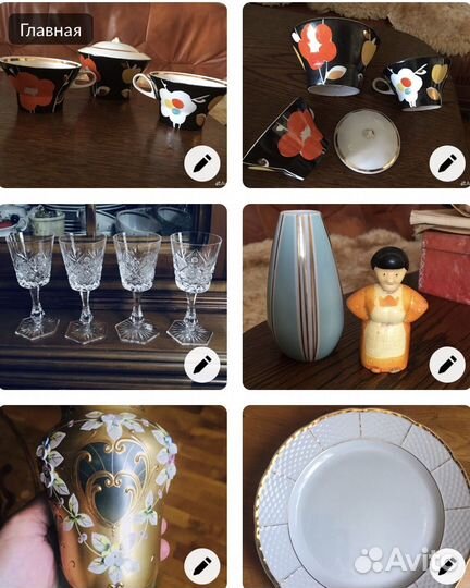 Хрусталь, молочник Дулево