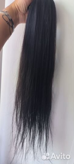 Волосы для наращивания 60 см черные