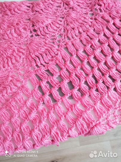 Платок шаль вязаная