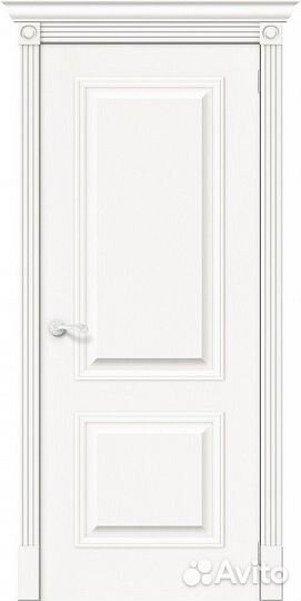 Межкомнатная дверь Классик-12, глухая, Whitey 700x