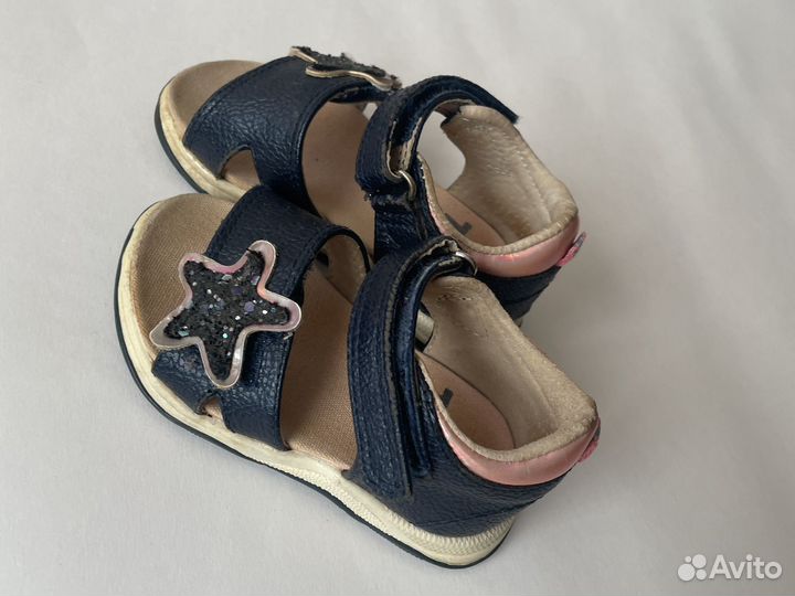 Сандали для девочки 21 размер кожаные