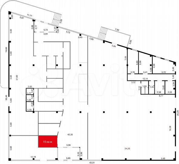 Торговая площадь, 15 м²