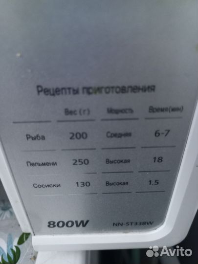 Микроволновая печь панасоник