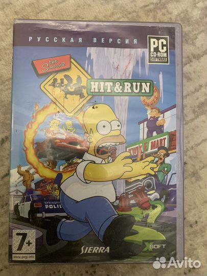 PC CD- rom the Simpson hit and run