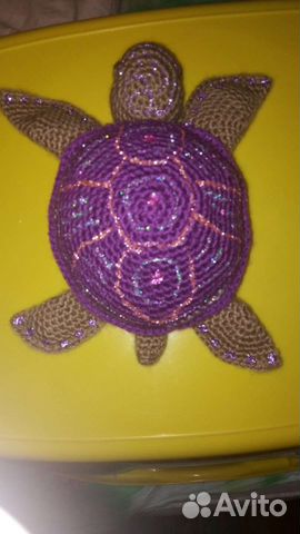 Игрушка вязаная. Черепашка