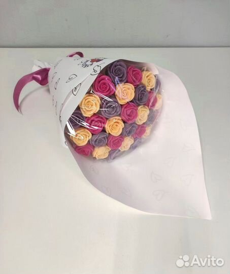 Букет - 29 Роз из Белого Шоколада