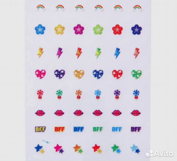 Набор для маникюра с лаком и наклейками