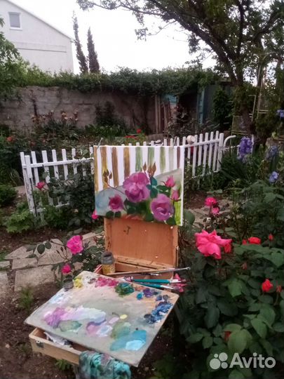 Картина Розы маслом на холсте