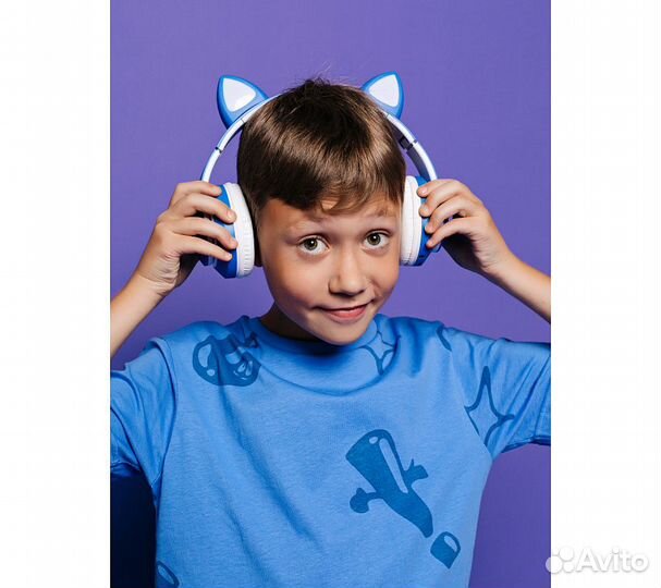 Наушники Prolike беспроводные детские с подсветкой