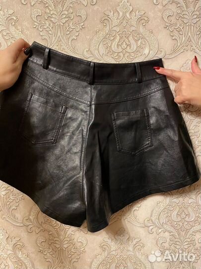 Шорты женские кожаные