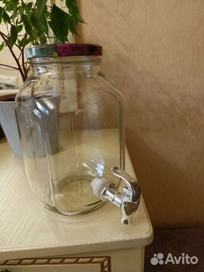 Банка стекло 3 литра с краном