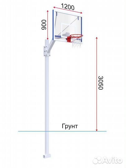 Баскетбольная стойка Pio 981240