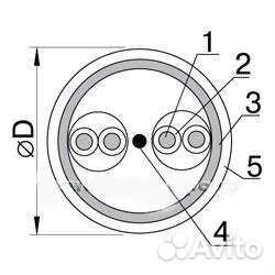 Витая пара F/UTP 2x2x0,52 экран уличная 305