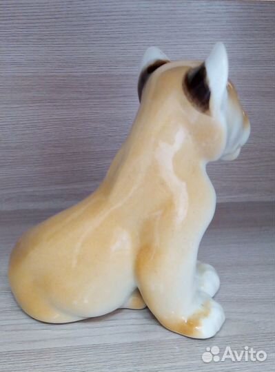 Статуэтка Львёнок. Клеймо лфз Фарфор СССР