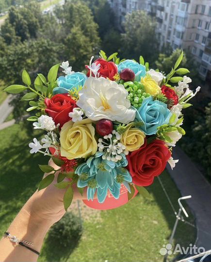 Букет из мыльных цветов