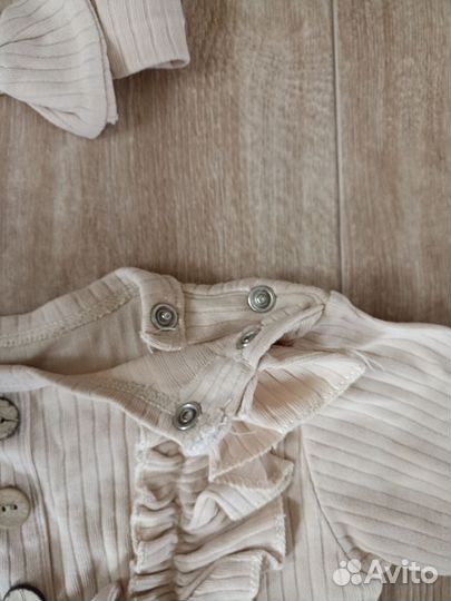 Слип комбинезон для малышей 68 бежевый